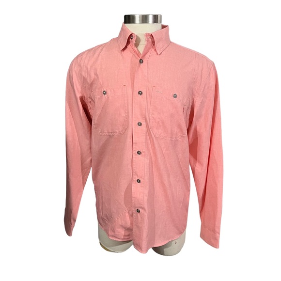 Orvis Other - Orvis Men Tech Chambray Work Shirt Sz M Long Sleeve Button Up Quick Dry UPF 30+